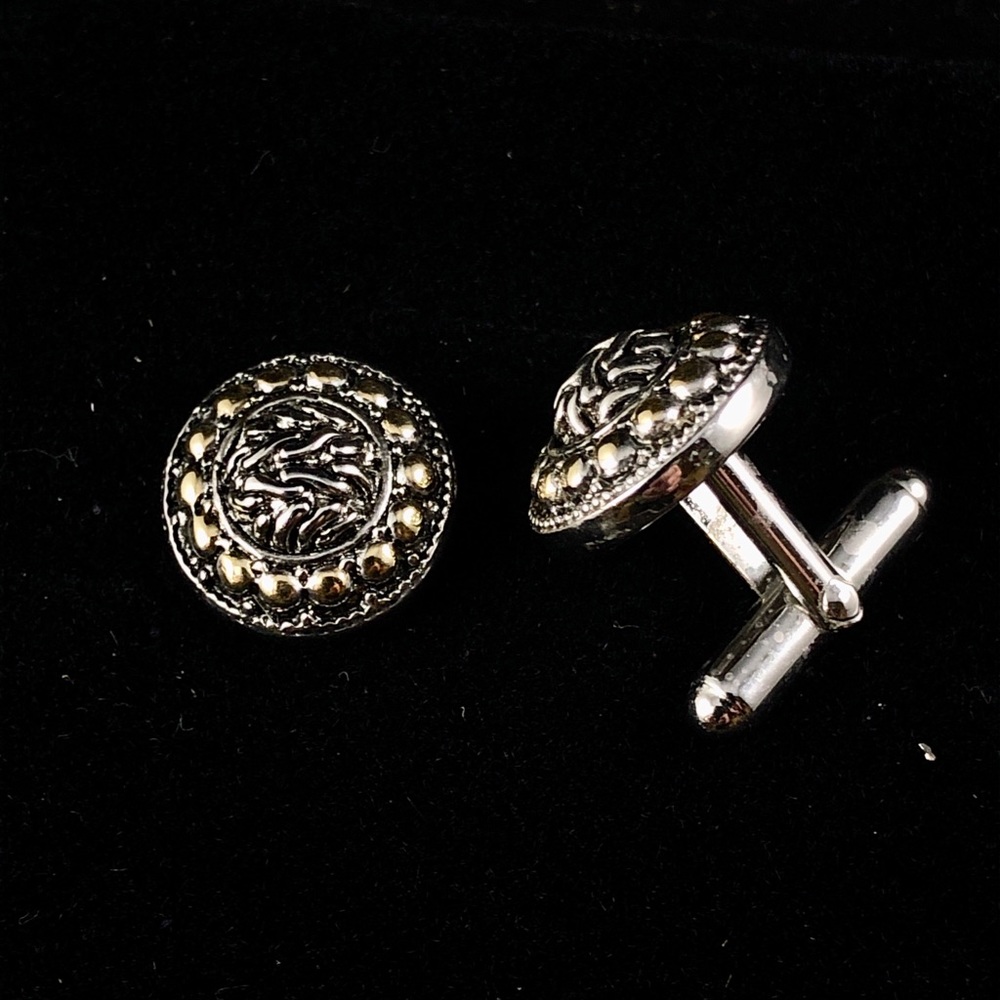 David Yurman Style Gold & Silver Cuff Links
